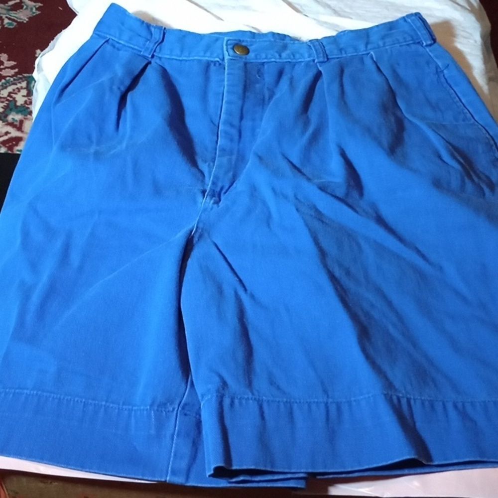 L.L.Bean Women’s Size 10 Blue Pleated Front Shorts (Sho016)